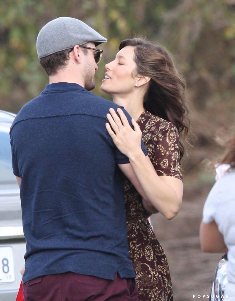 Justin Timberlake and Jessica Biel Kissing November 2016