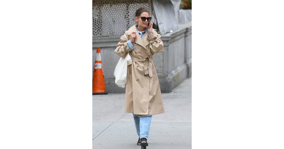 Just a trench belted over denim on denim feels like a whole outfit ...