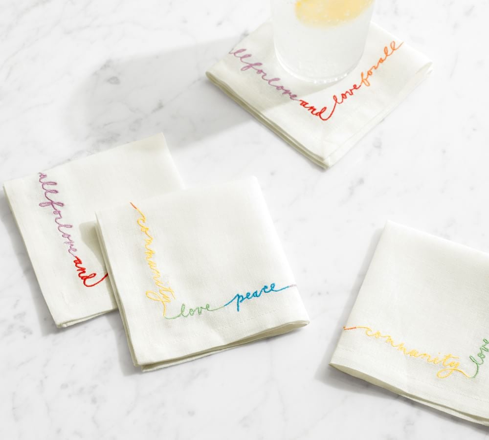 Pride Cocktail Napkins Shop Pottery Barn's New Pride 2021 Collection