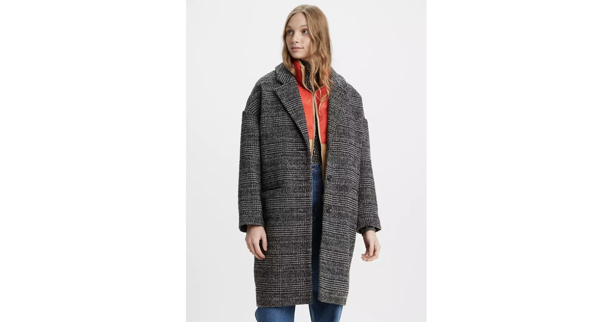 Levi's Wool Cocoon Coat | 'Tis the Damn Season to Treat Yourself to Taylor  Swift's Plaid Evermore Coat — It's So Cozy! | POPSUGAR Fashion Photo 6