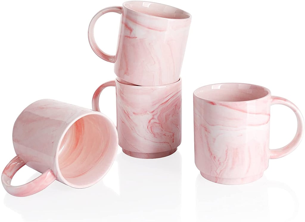 Mugaholics Marble Coffee Mugs Set in Pink