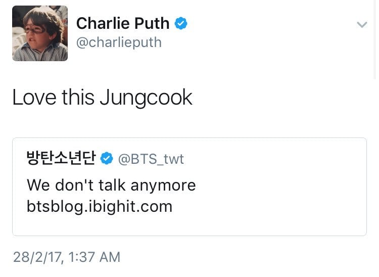 You Remember When Charlie Puth Spelled JK as "Jungcook," Causing a Rise From the Internet