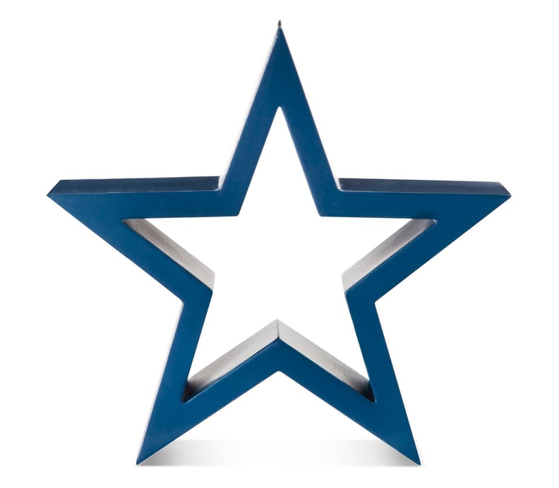 Fourth of July Blue Wood Decor Star