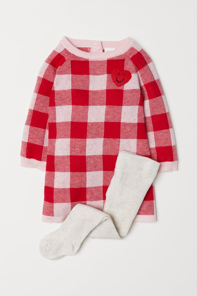 H&M Plaid Dress and Tights