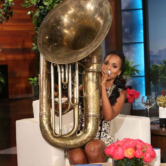 Kerry Washington Plays Tuba For Ellen DeGeneres