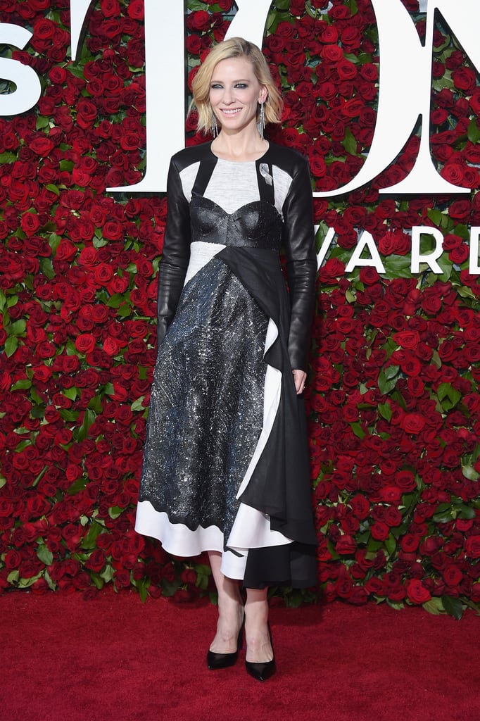 Cate Wore a Daring, Layered-Look Louis Vuitton Dress at the 2016 Tony Awards