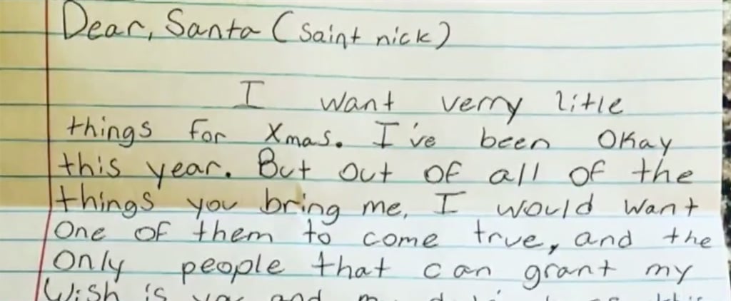 Girl Asks Santa to Shift Her Dad's Schedule For Christmas