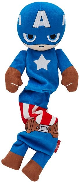 Marvel 's Captain America Bungee Plush Squeaky Dog Toy