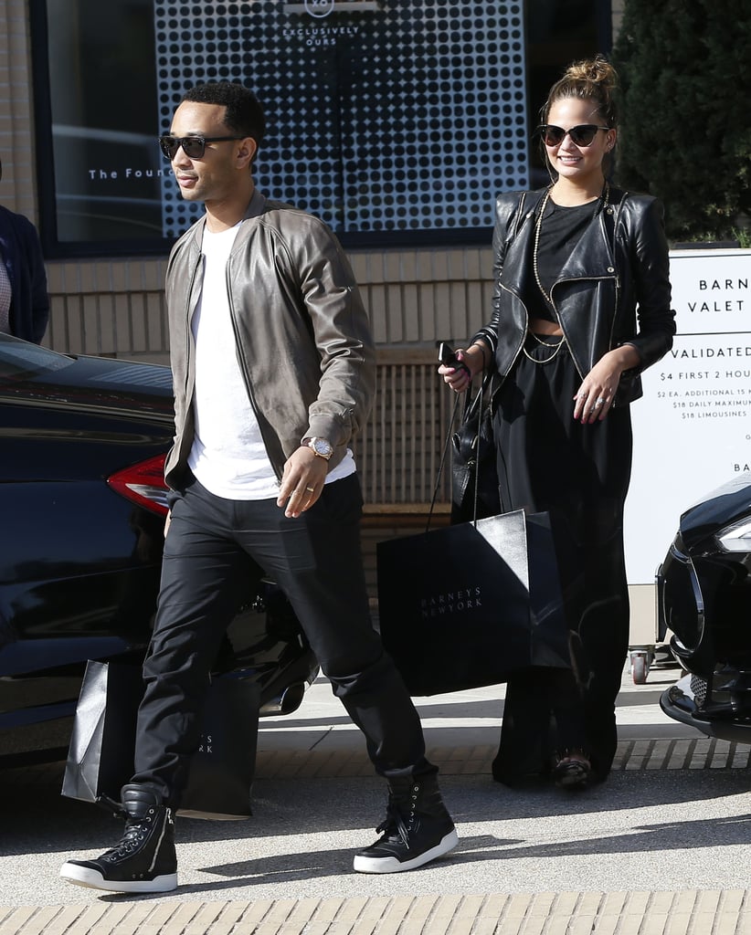 John Legend and Chrissy Teigen went shopping in Beverly Hills on Friday.