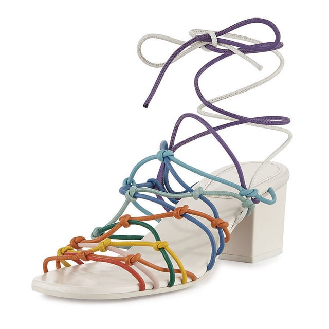 Chloé Multicolor Knotted Ankle-Wrap Sandal ($795)