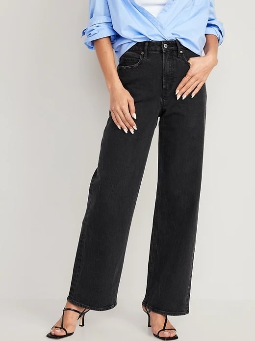 Old Navy Extra High-Waisted Wide-Leg Black Jeans