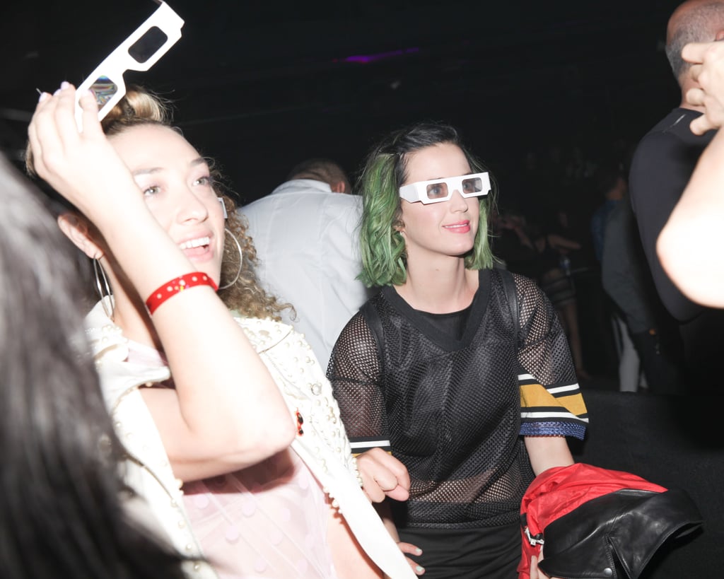 Katy Perry rocked 3-D glasses at Alexander Wang's party.