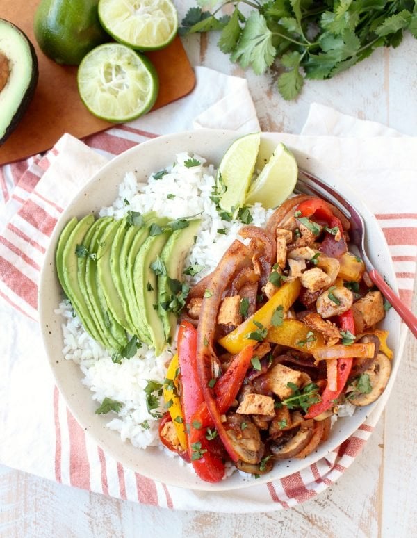 Turkey Fajita Rice Bowl