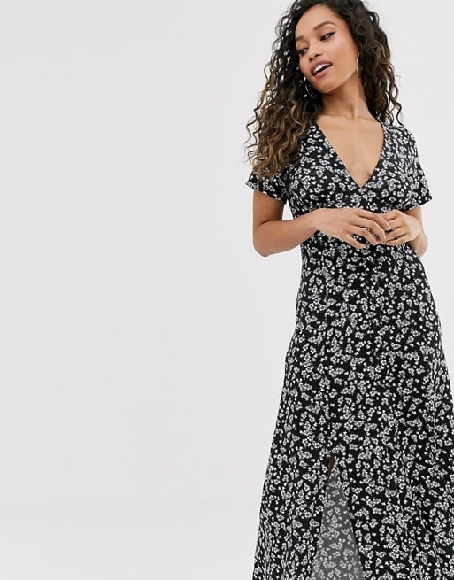 ASOS Design Button Through Maxi Tea Dress