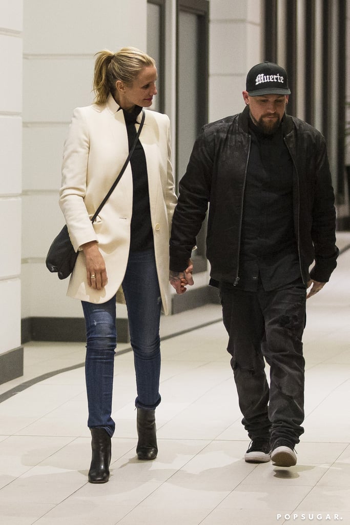 Cameron Diaz and Benji Madden at Dinner in Australia