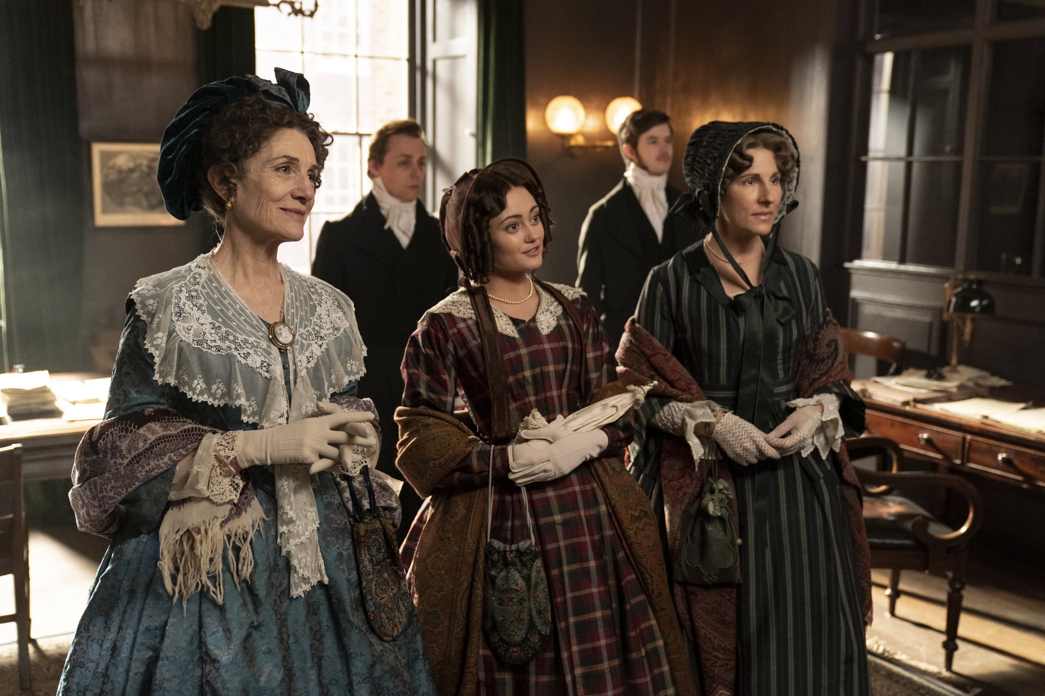 Belgravia, a brand new six-part series from Carnival Films coming to ITV and EPIX in 2020, tells Julian Fellowes intriguing tale of London society in the 19th Century.PICTURED:Harriet Walter as Lady Brockenhurst, Ella Purnell as Lady Maria Grey, Tamsin Greig as Anne TrenchardPhotographer Colin Hutton. The award-winning creative team behind Downton Abbey reunites with Fellowes, who has adapted from his bestselling novel of the same name for television screens, joined by a stellar ensemble cast including Tamsin Grieg, Philip Glenister, Harriet Walter, Tom Wilkinson and Alice Eve. Filming completed earlier this year at a range of stunning Victorian locations in London and the home counties, Edinburgh, Bath and Northumberland.  Belgravia is a story of secrets and dishonour amongst the upper echelon of London society in the 19th Century. When the Trenchards accept an invitation to the now legendary ball hosted by the Duchess of Richmond on the fateful eve of the Battle of Waterloo, it sets in motion a series of events that will have consequences for decades to come as secrets unravel behind the porticoed doors of Londons grandest postcode.  Carnival Films Gareth Neame is executive producer alongside Nigel Marchant, Liz Trubridge and Fellowes. John Alexander (Sense & Sensibility, Trust Me) directed the limited series with Colin Wratten (Killing Eve) producing.