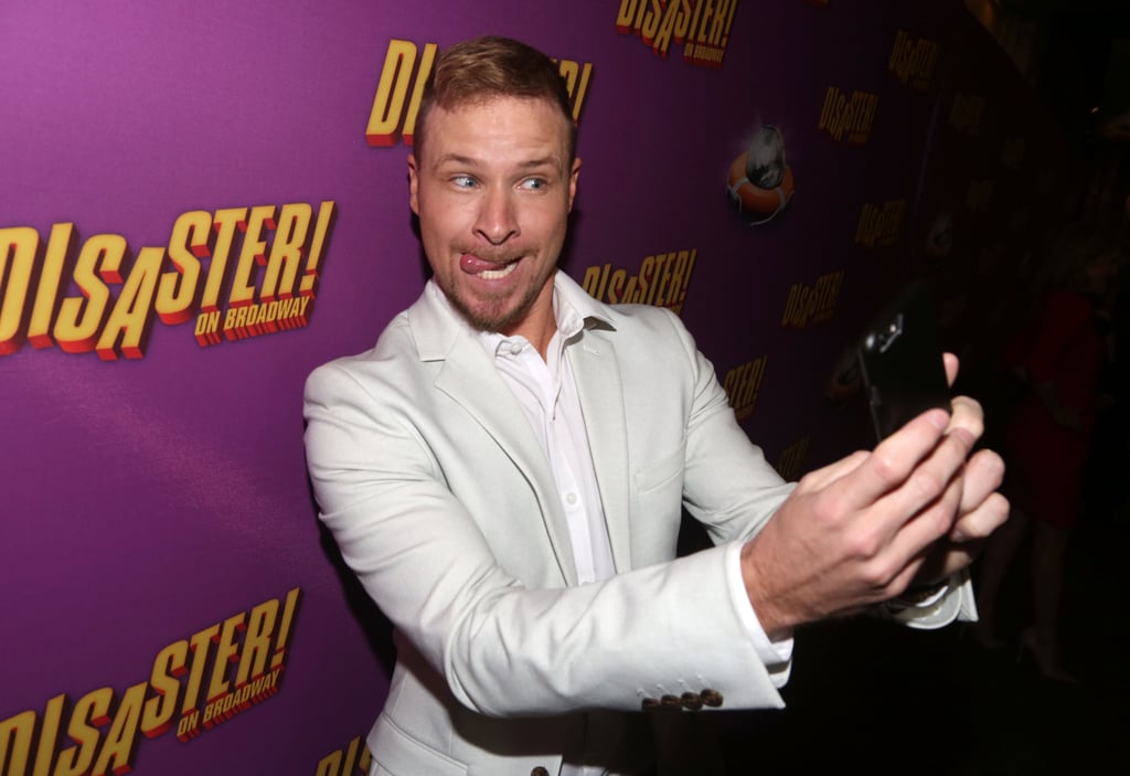 Brian Littrell AJ McLean at Disaster Broadway Opening Night