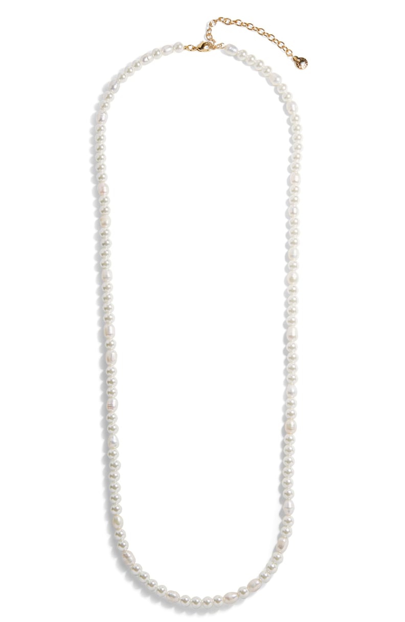 BaubleBar Long Freshwater & Imitation Pearl Necklace