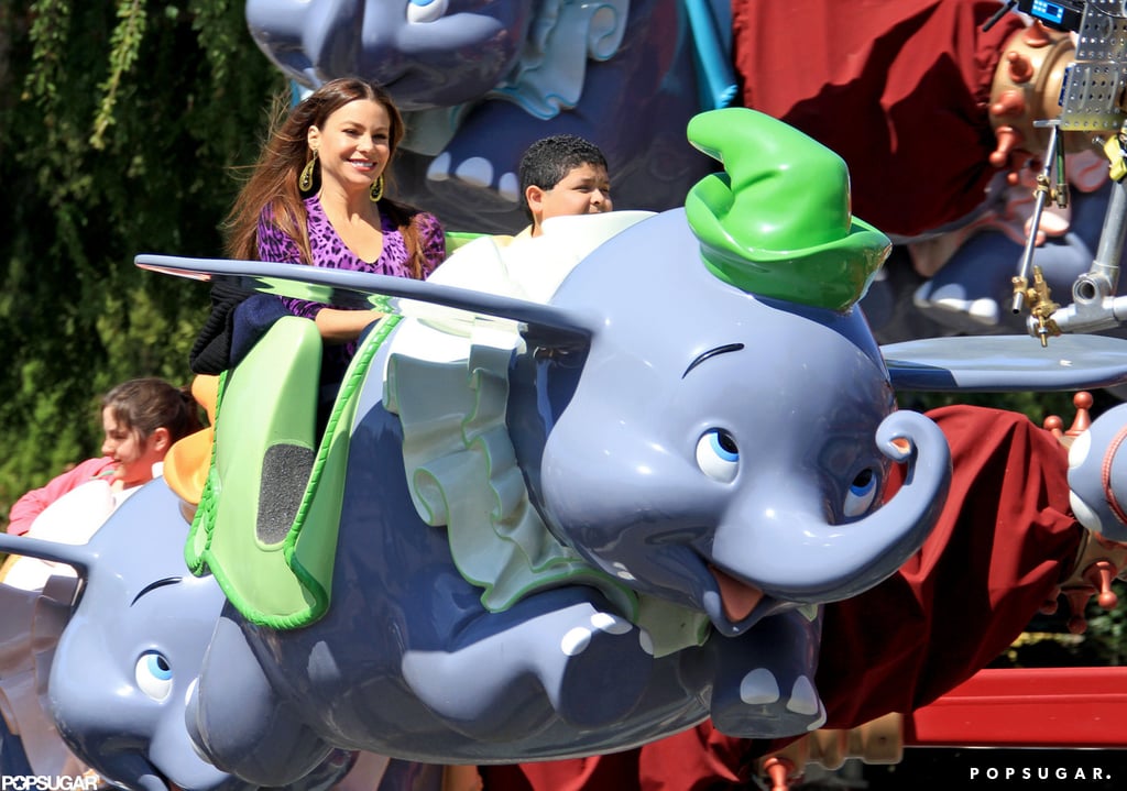 Sofia Vergara rode Splash Mountain while filming Modern Family in February 2012.