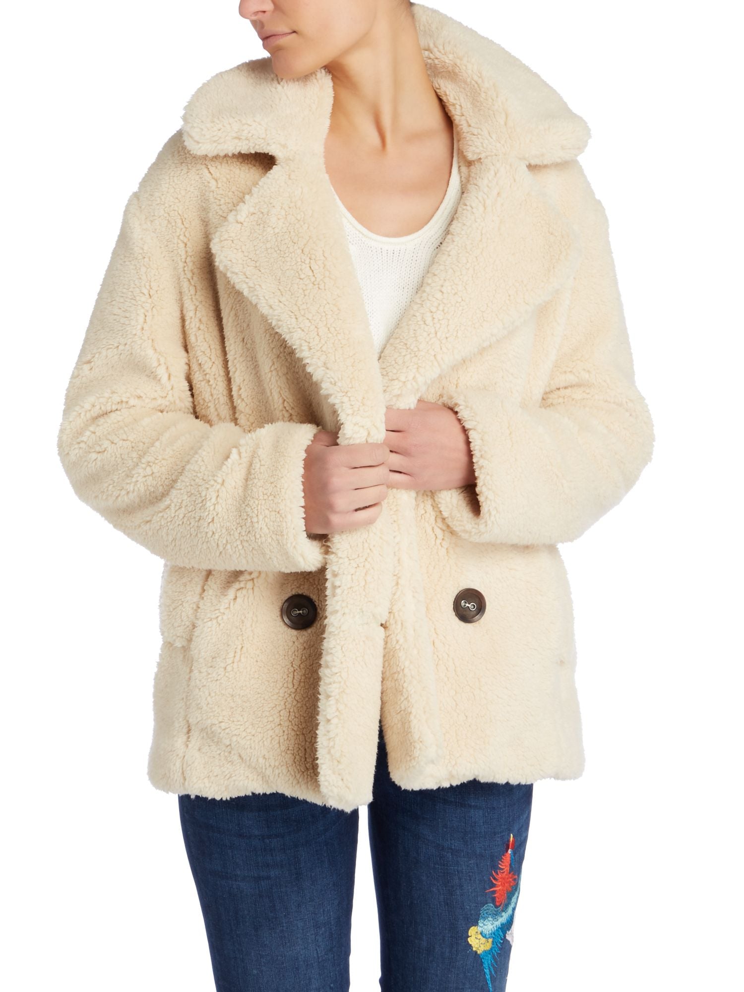 Free people top teddy pea coat