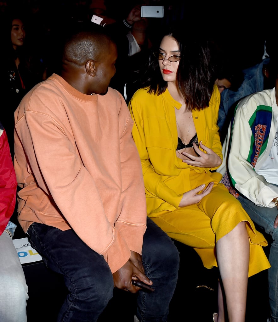 Kendall Let a Black Bra Peek Out From Under Her Yellow Look