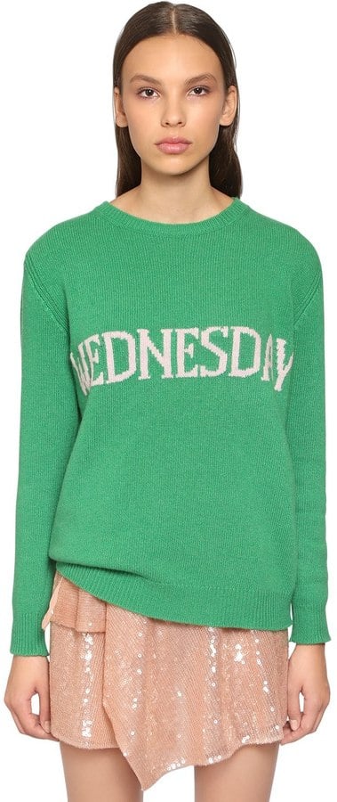 Alberta Ferretti Oversized Wednesday Wool Blend Jumper