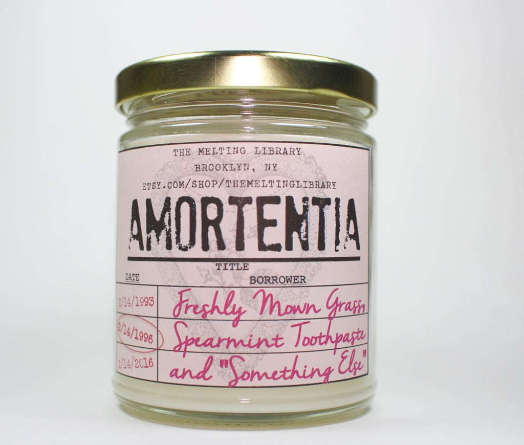 Amortentia candle ($12) with fresh-cut sweet grass, clean spearmint toothpaste, and "something else" notes
