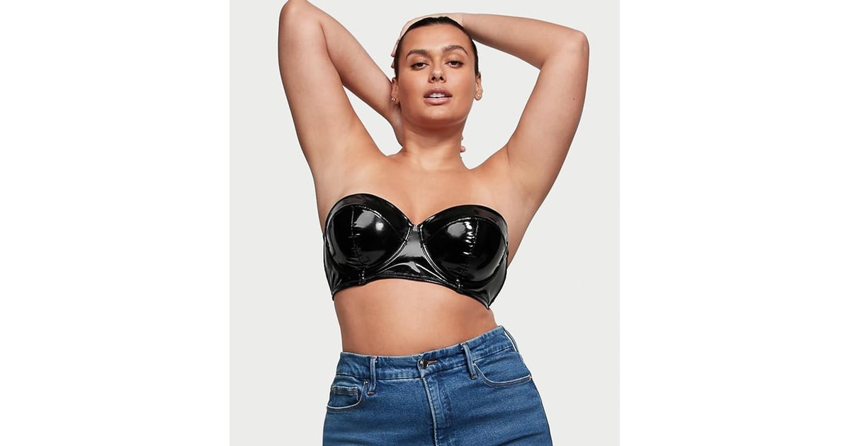 Victoria's Secret Faux Patent Leather Strapless Longline Balconette Bra, Shop the New Victoria's Secret Tour Collection Directly From