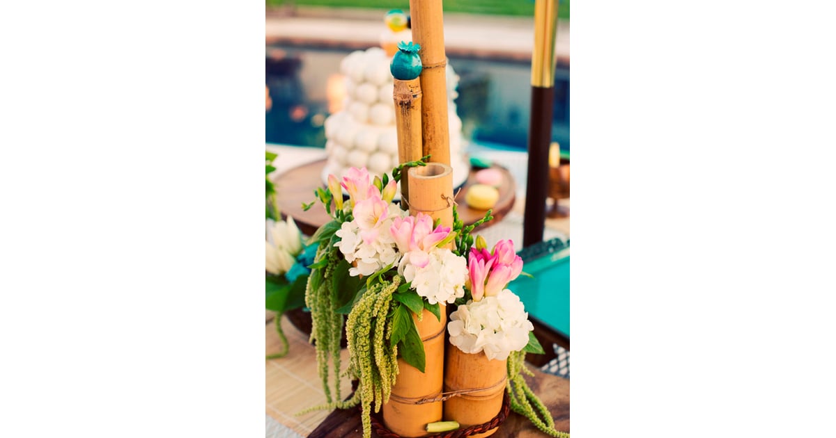 Bamboo Centerpieces '60s Beach Bridal Shower POPSUGAR Love & Sex