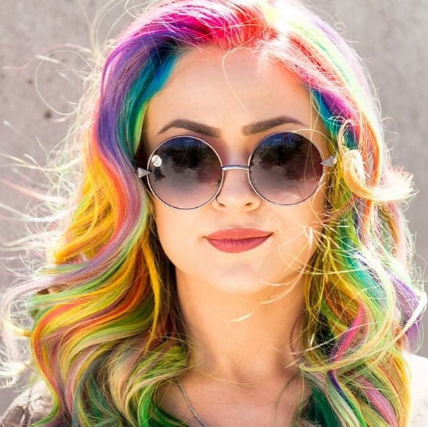 Sand Art Rainbow Hair Color