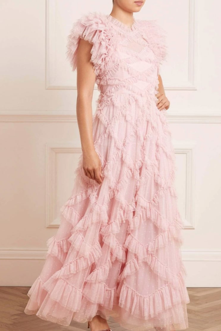 Regencycore Trend: Needle and Thread Genevieve Pink Ruffle Gown