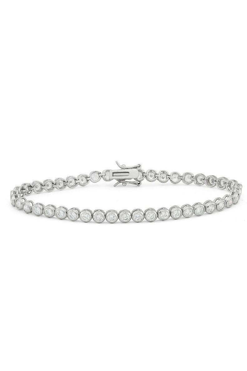 Diamonart Cubic Zirconia Sterling Silver Tennis Bracelet