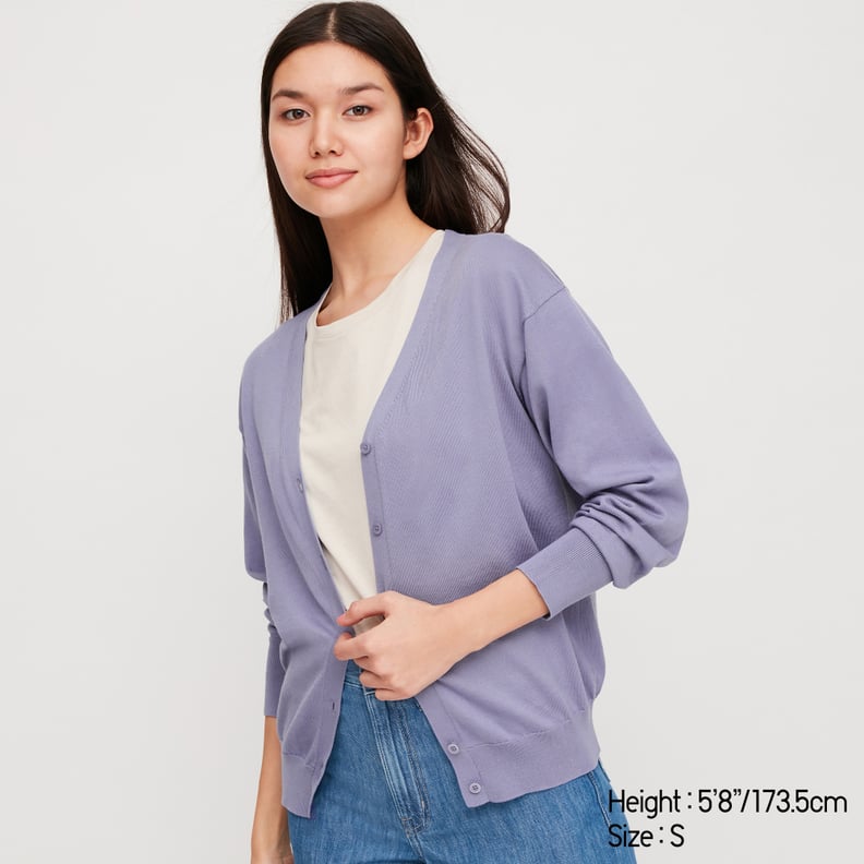 Uniqlo UV Protection Supima Cotton V-Neck Cardigan