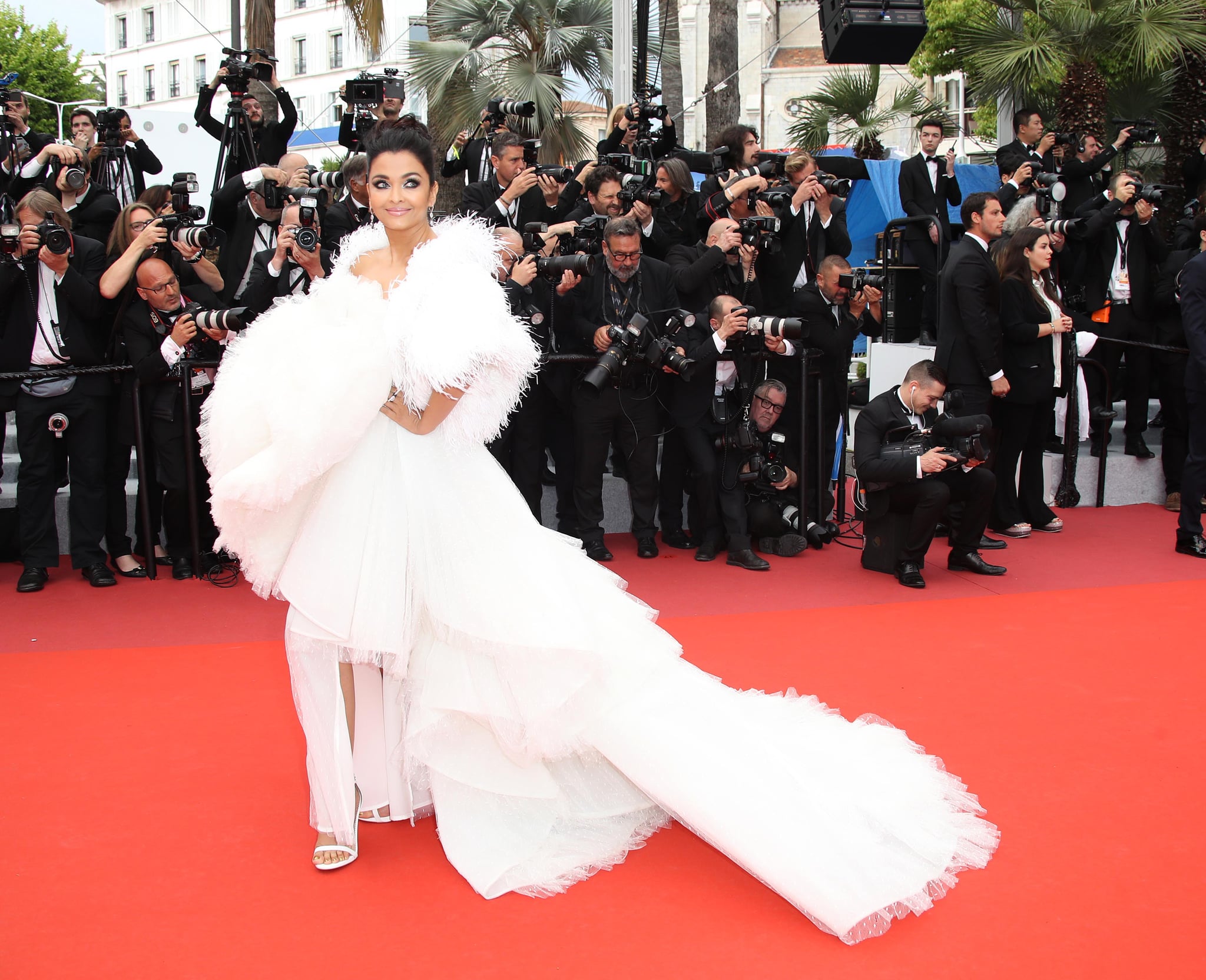 Aishwarya Rai Bachchan S White Dress At Cannes 2019 Popsugar Fashion white dress at cannes 2019