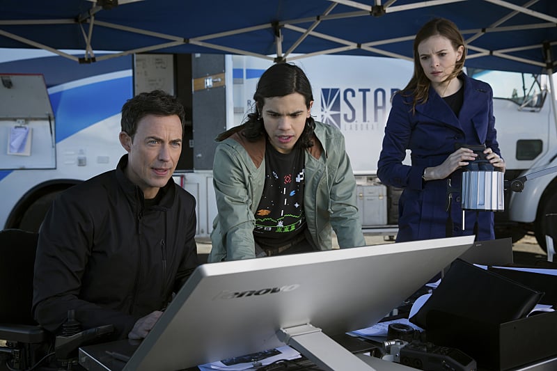Barry's new team gathers to see how fast he can run.