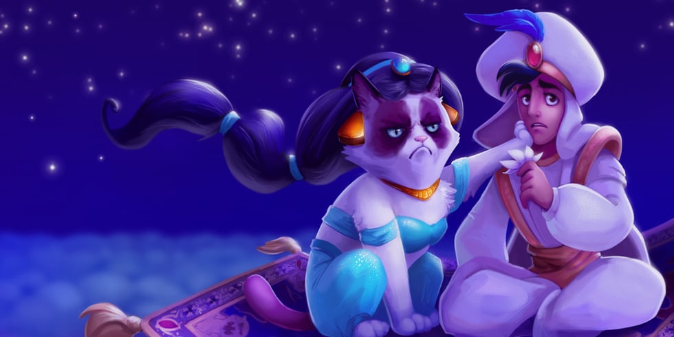Grumpy Cat Disney Princesses