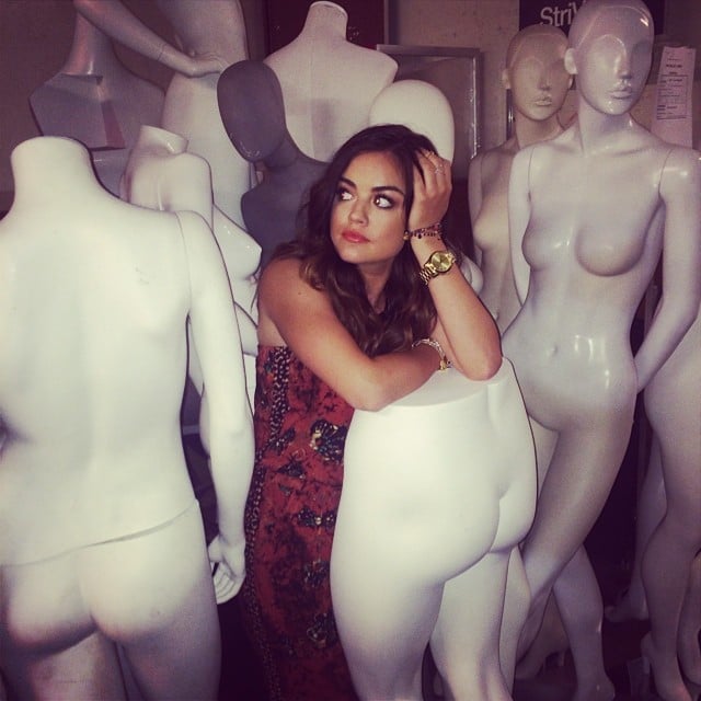 Pretty Little Liars' Lucy Hale hung out with naked mannequins.
Source: Instagram user lucyhale