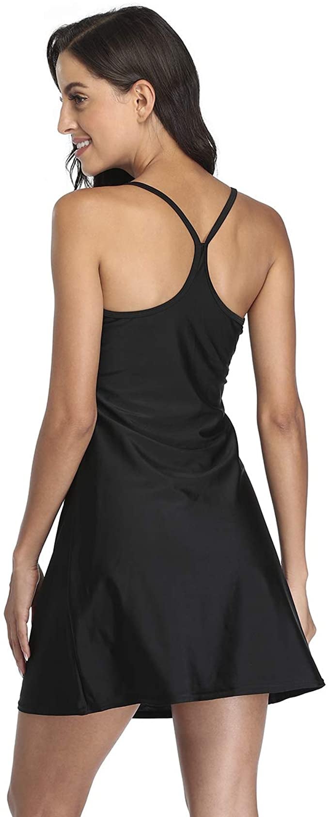 Working out top in a dress