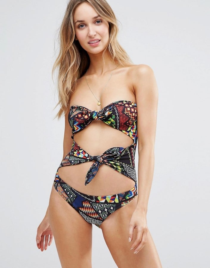 Jaded London Bow Cutout Swimsuit