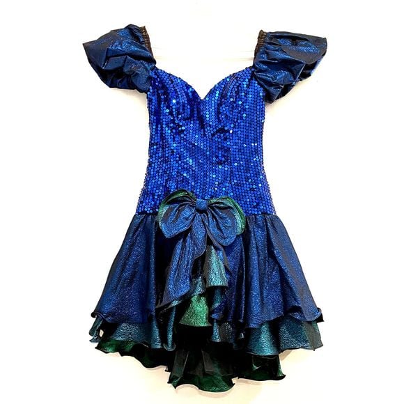 Alyce Designs Vintage '80s Prom Sequin Mini Dress