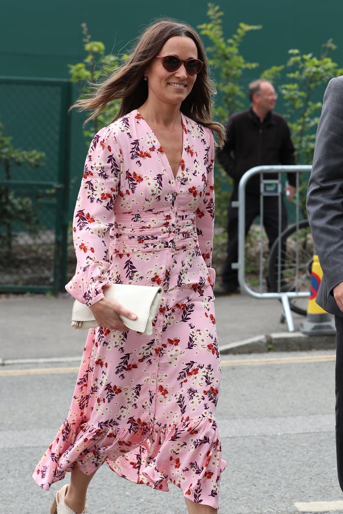 Pippa Middleton's Pink Floral Dress at Wimbledon 2019 | POPSUGAR Fashion