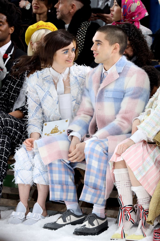 Maisie Williams and Reuben Selby Matching Thom Browne Suits