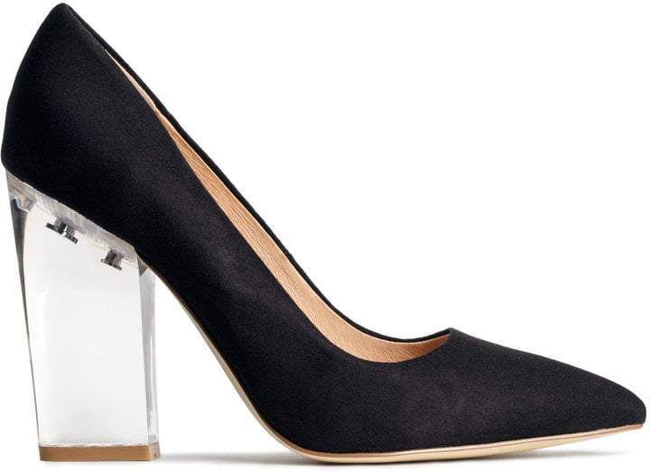 Black Pumps With Lucite Heel