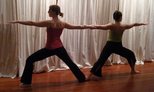 Partner Yoga Pose: Double Warrior 2 | POPSUGAR Fitness