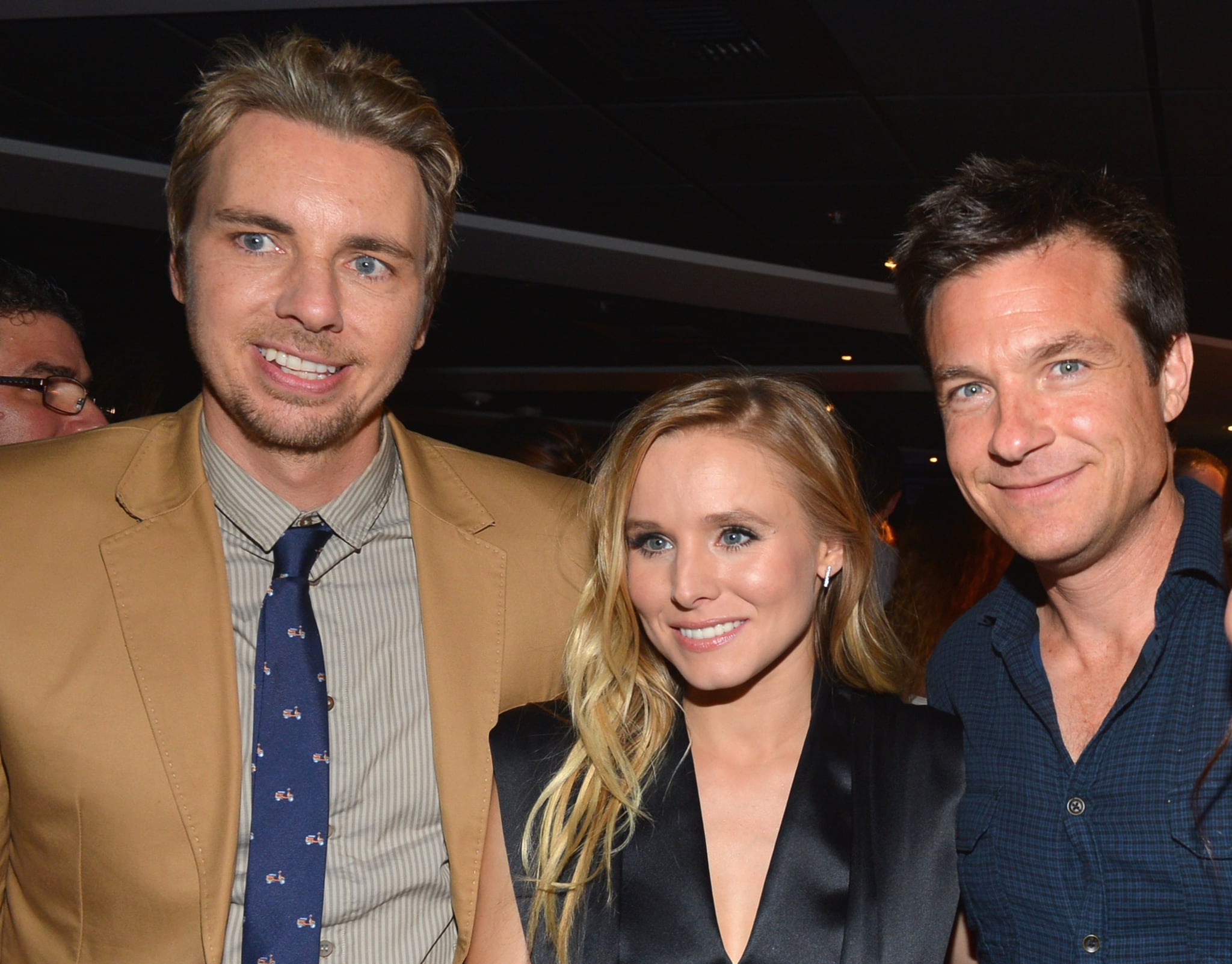 LOS ANGELES, CA - AUGUST 14:  Actors Dax Shepard, Kristen Bell and Jason Bateman attend the after party for the premiere of Open Road Films' 