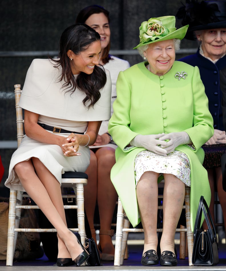 Meghan Markle and Queen Elizabeth II Attend a Ceremony in Widnes, England, in June 2018