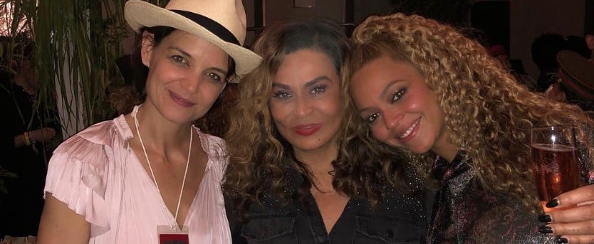 Katie Holmes, Beyoncé, and Tina Knowles at Coachella