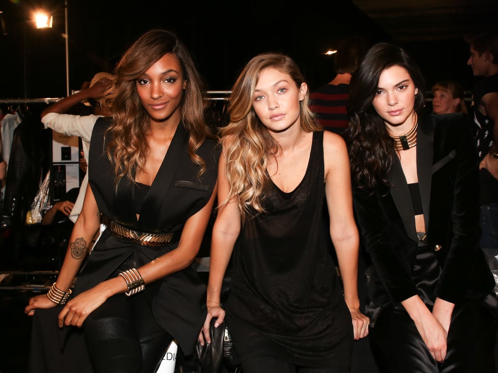 Jourdan Dunn, Gigi, and Kendall Posed in All Black Backstage