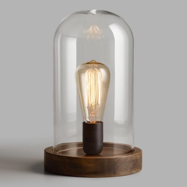 Edison Glass Cloche Table Lamp