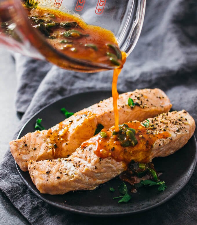 Salmon With Chili Lime Sauce